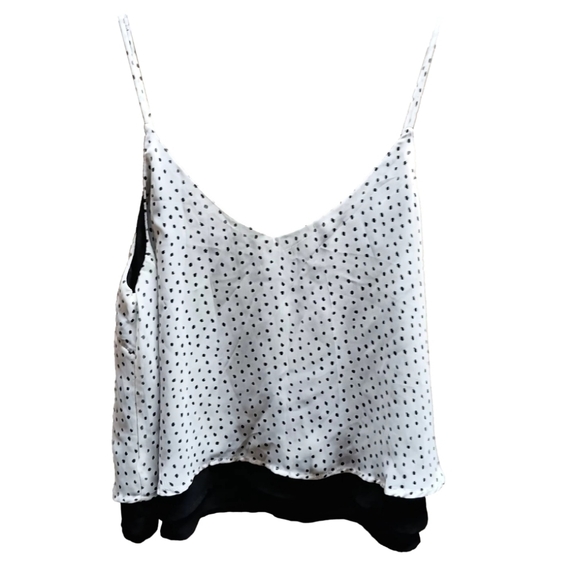 Lush Tops - NWT Lush Polkadot Layered Cropped Tank Top